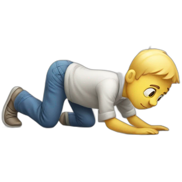A human being crawls emoji