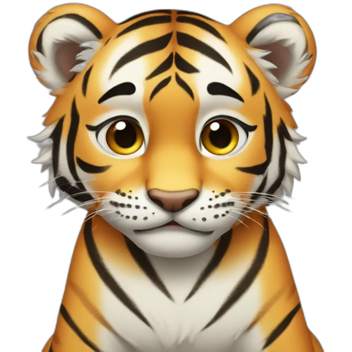tiger cub crying emoji