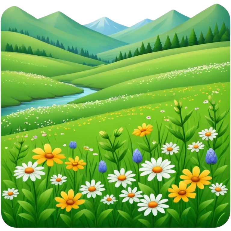 beautiful meadow emoji