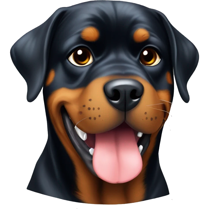 Rottweiler with a Santa hat￼ emoji