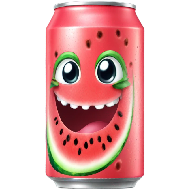 Watermelone whale Energy Drink can emoji