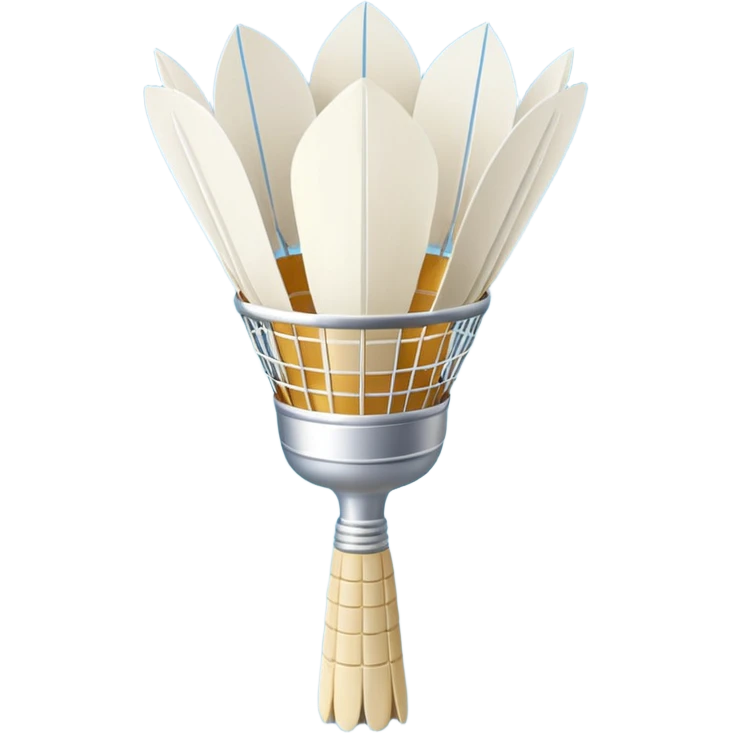 badminton shuttlecock clean white emoji