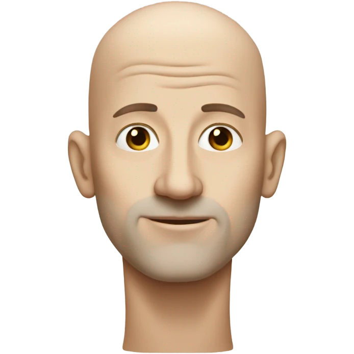 Ugly bald white guy with big long nose  emoji