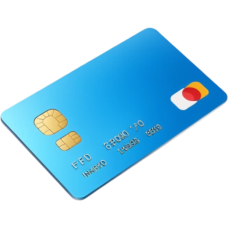 3D minimal icon of a corporate card with no numbers, no personal info, and no logos, except a simple text ‘WAD’. Add a subtle accent in #FF3D00. Clean, modern, high-end style. emoji