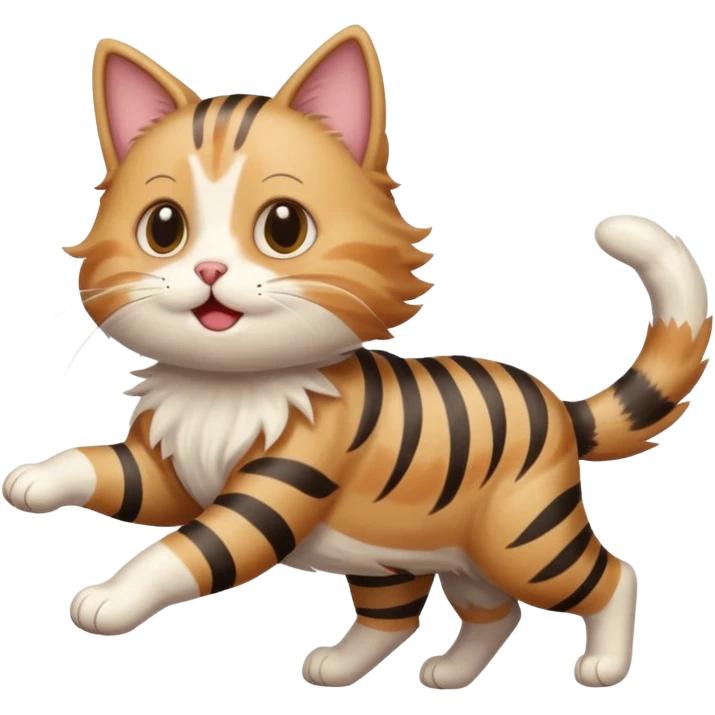 Cat Running Away from Dog emoji