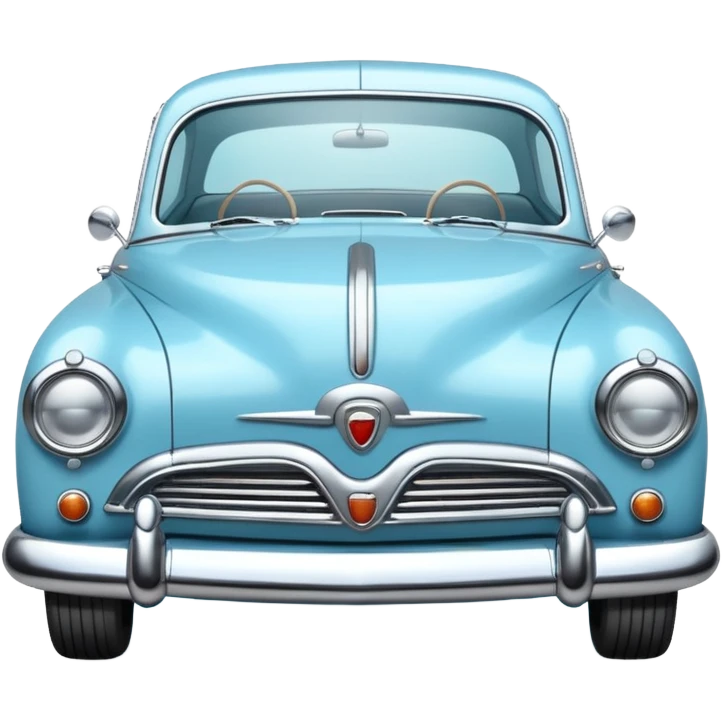 light blue retro car emoji