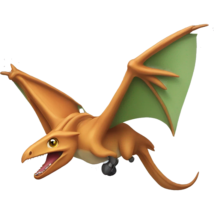 Riding pterodactyl  emoji