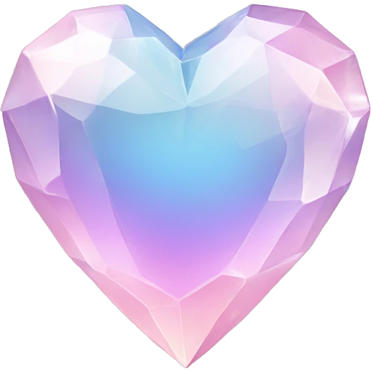 Pastel gradient heart crystal  emoji