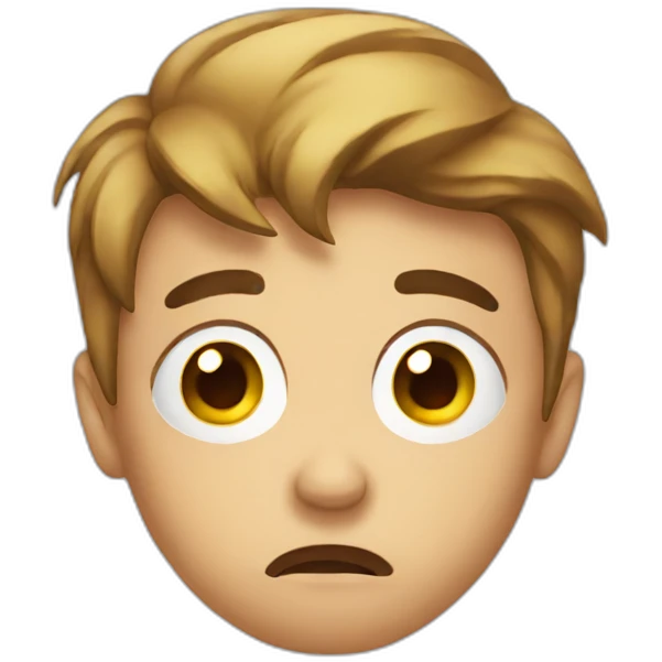 Frustrated face emoji
