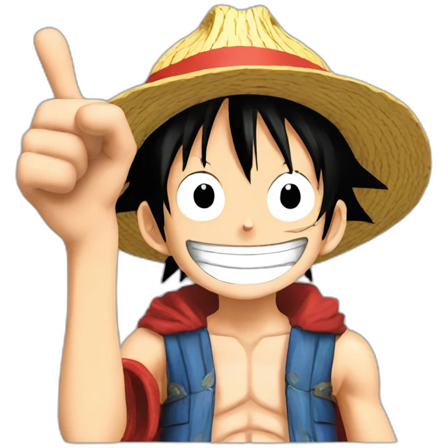 Monkey d luffy thumb up emoji