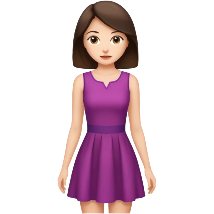 Attractive brunette in short dress emoji
