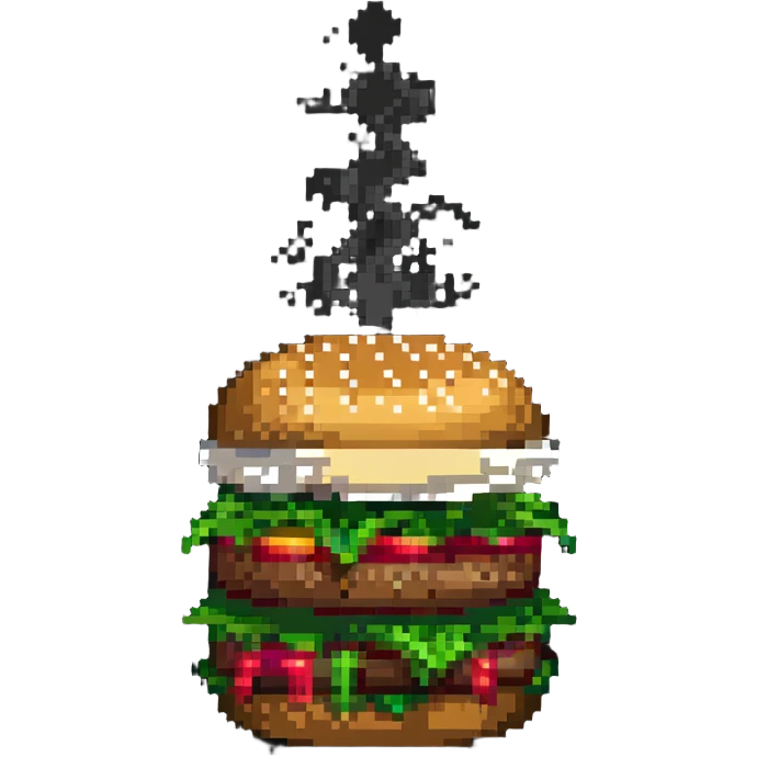 hamburger with steam rising emoji