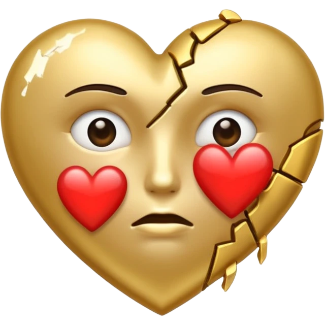 A broken heart glued together by money emoji