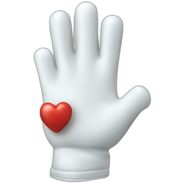 gloved hand making chefs kiss shape emoji