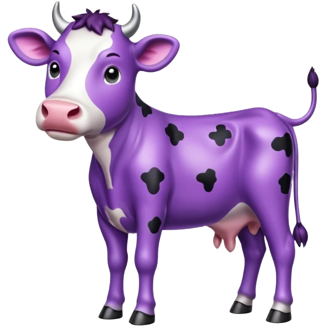 A purple cow emoji