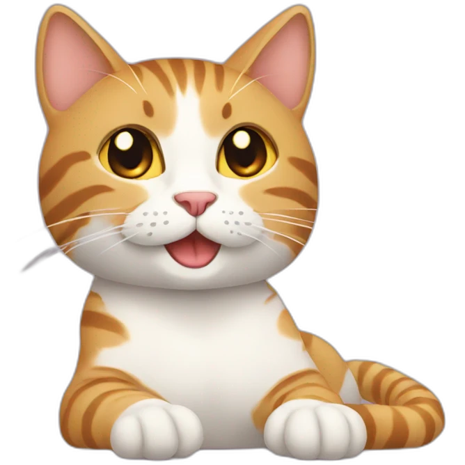 happy new year celebrating cat emoji