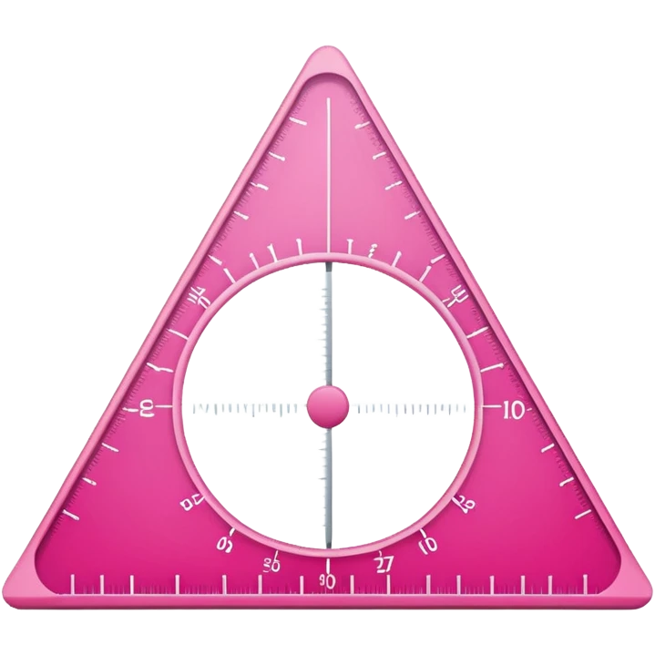mac os icon, protractor, triangle, pink emoji