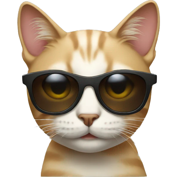 Cat with sunglasses emoji