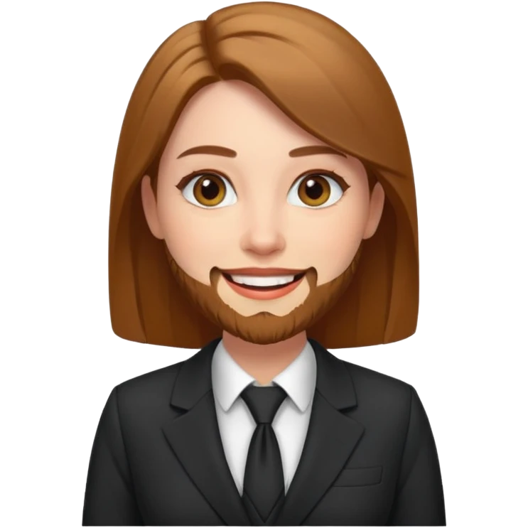 bearded woman in a suit emoji