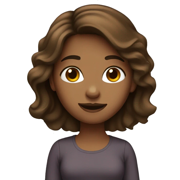 Brown haired girl emoji