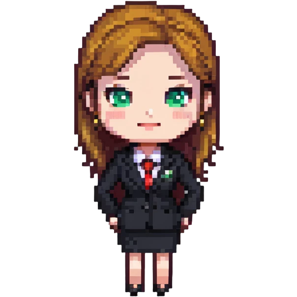 chibi businesswoman in office attire emoji