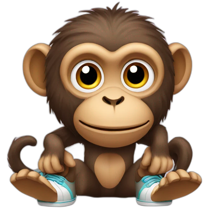 A Monkey with shoes emoji