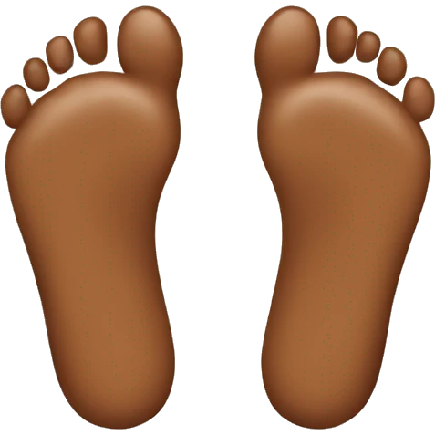 brown feet emoji