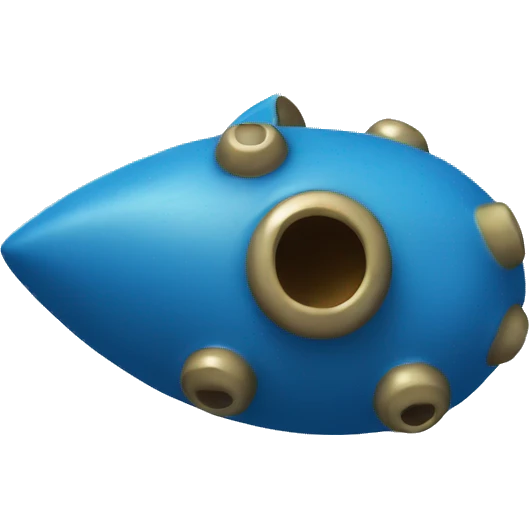 blue ocarina emoji