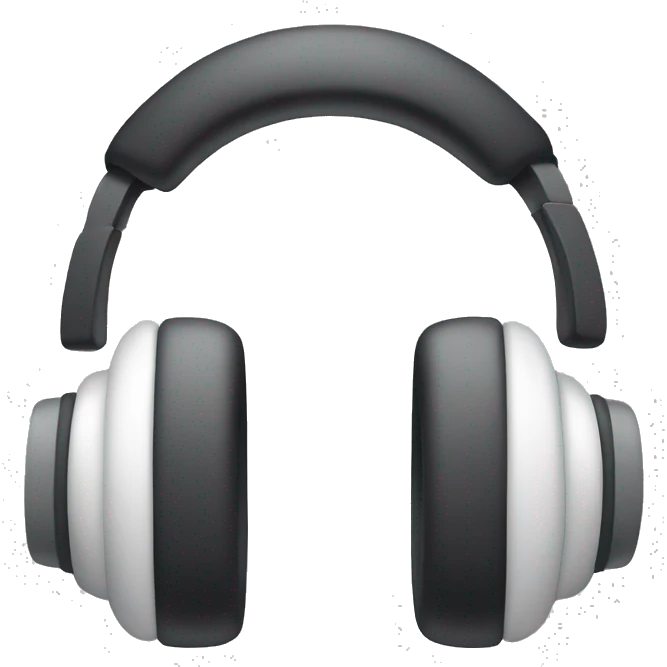 auriculares con moños blancos  emoji