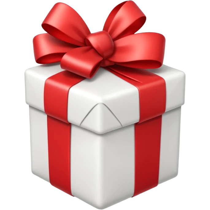 red and white christmas present with Christmas lights emoji