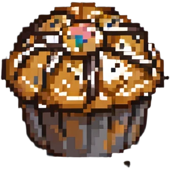 muffin with chocolate chips emoji