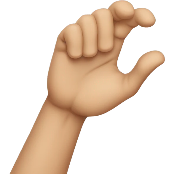 Thumbs up front of hand no fingers showing emoji
