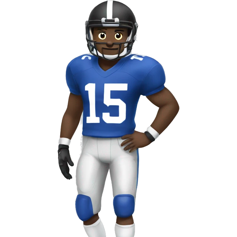 Football player wearing number 15 emoji