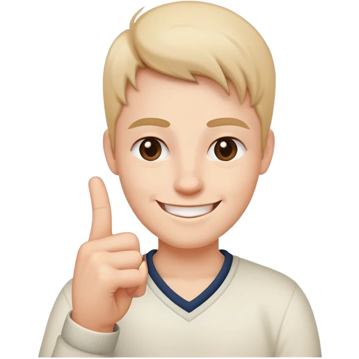 Person showing a middlefinger while smiling emoji