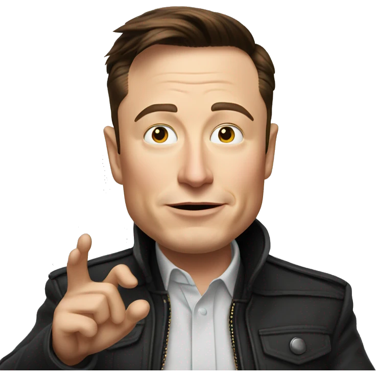 Elon Musk in a "why" pose, holding up his hands emoji