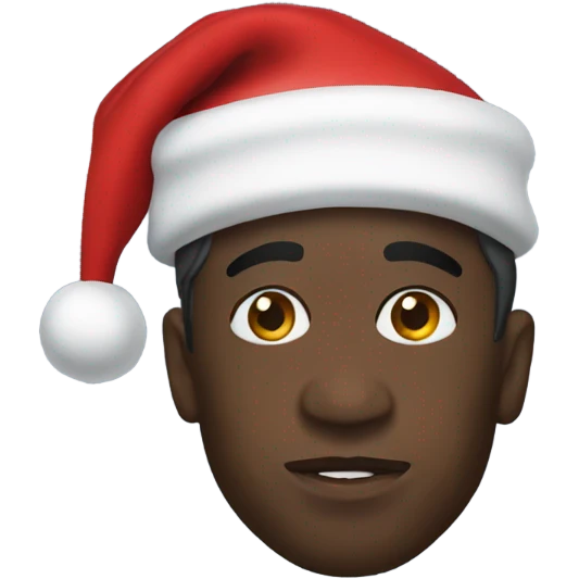 Travis Scott with a Santa hat emoji