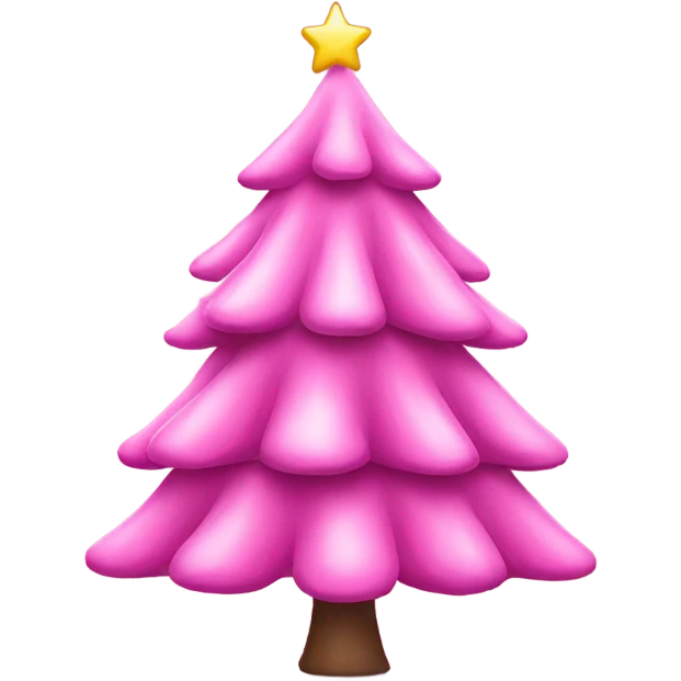 Pink Christmas tree  emoji