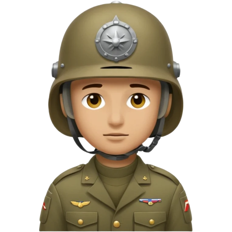 Göz kısmı kapalı miğfer giymiş asker emoji