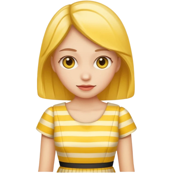 Yellow striped dress emoji