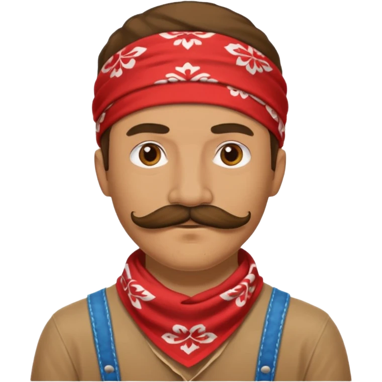mustached with bandanas emoji