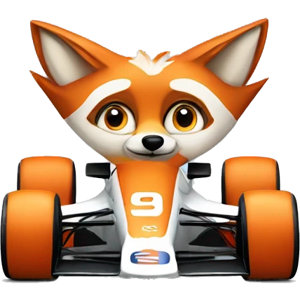 fox in a formula one car emoji