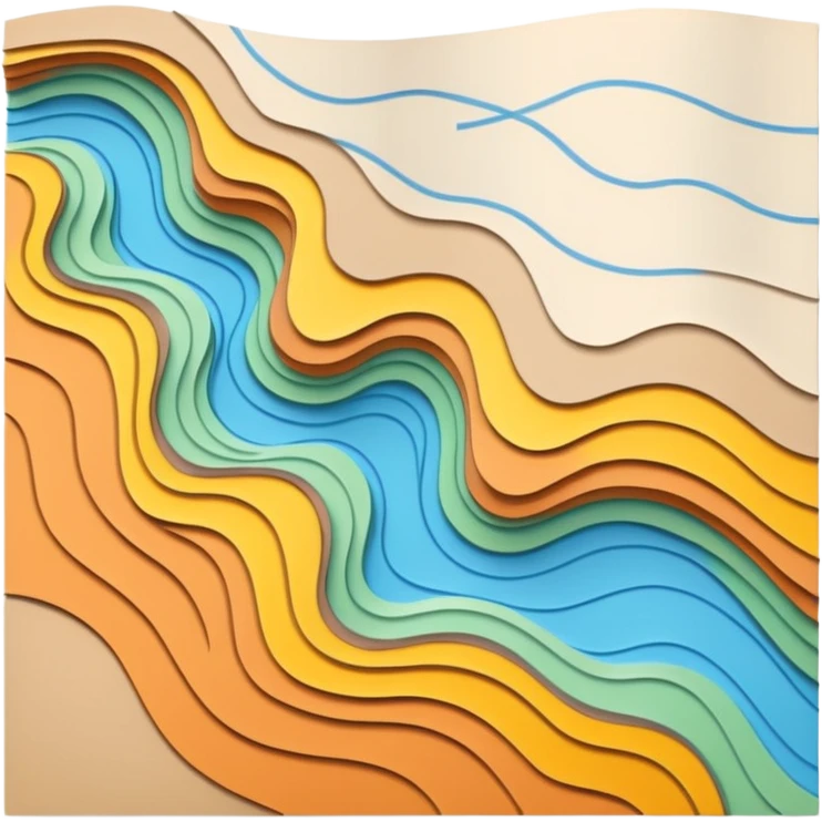 folded contour-line map emoji