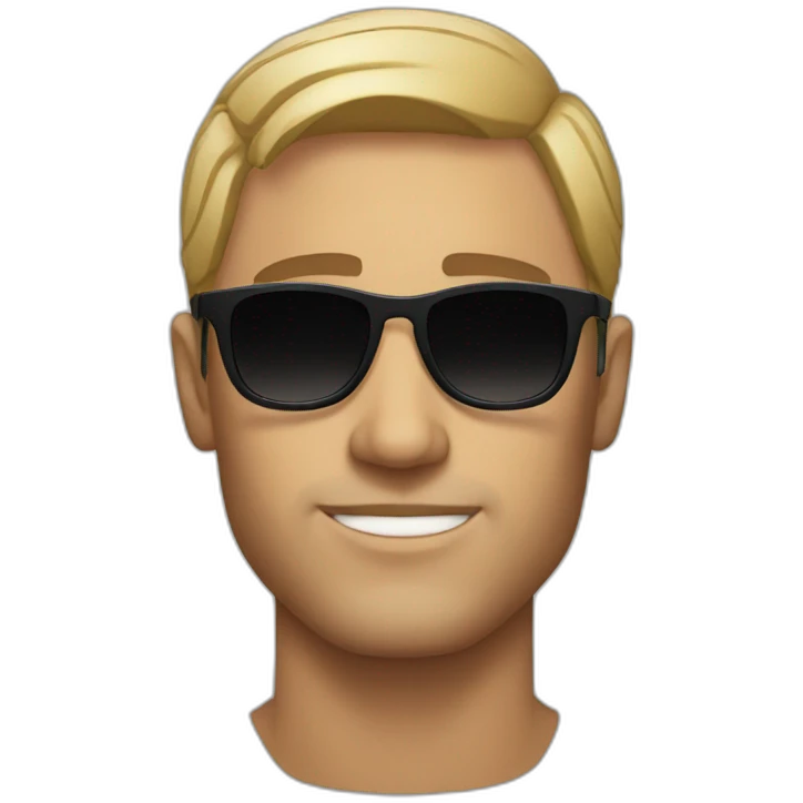 Handsome bold guy with sunglasses emoji