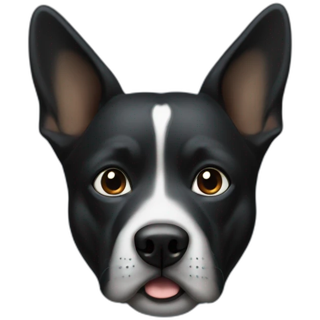 chien noir aux yeux bleus emoji