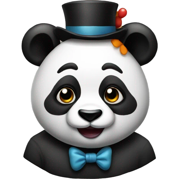panda with a face of a clown emoji