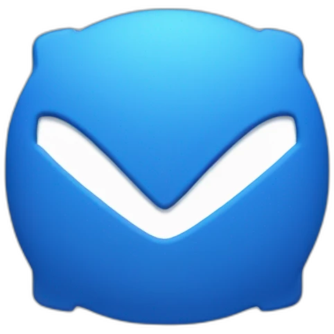 All blue PlayStation logo, solid blue emoji