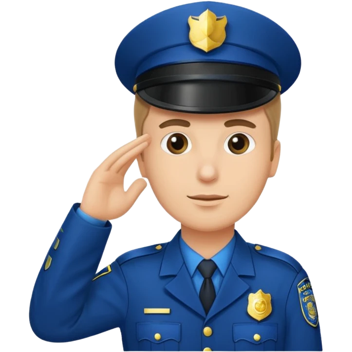 Police saluting  emoji