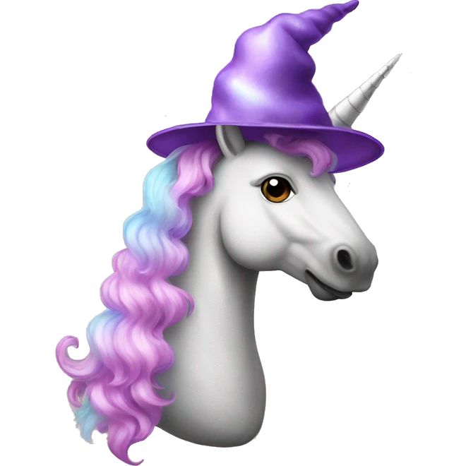 A flying unicorn with a mushroom hat emoji