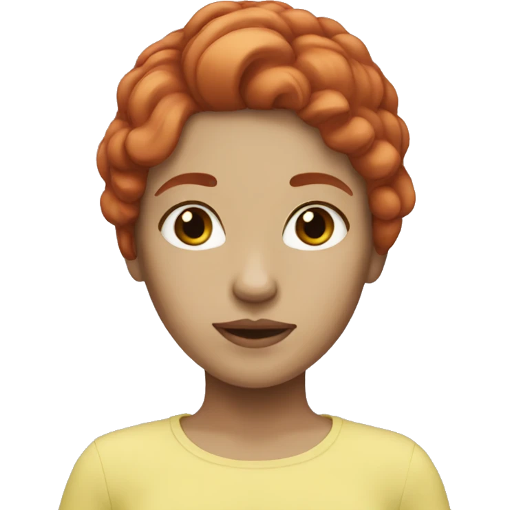 Girl red hair  white skin emoji