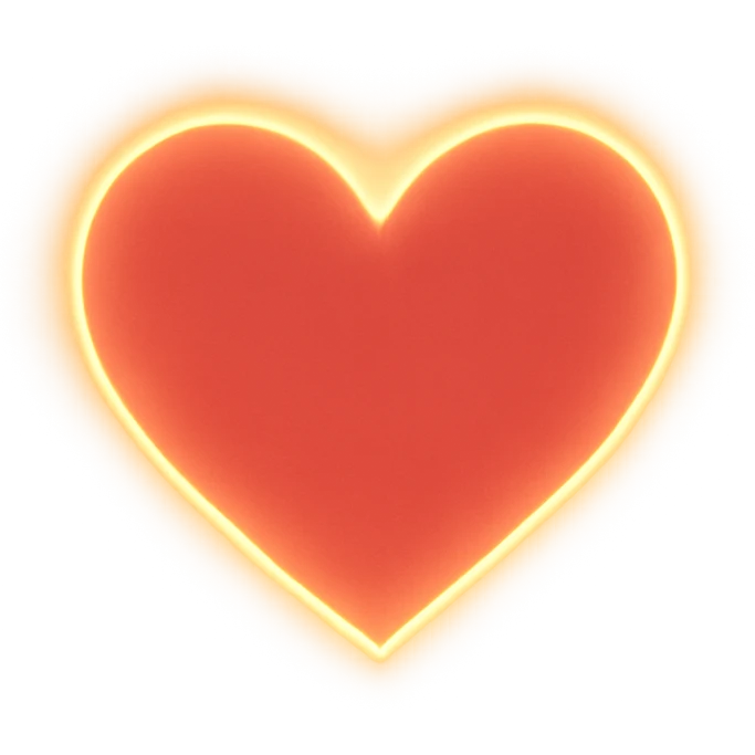 heart with a soft glowing aura emoji